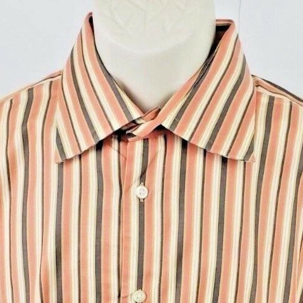 Kuhlman Mens Dress Shirt Striped Size 45